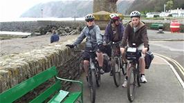 Regrouping on the Esplanade, Lynmouth, while we decide whether to pay for the Lynton and Lynmouth Cliff Railway